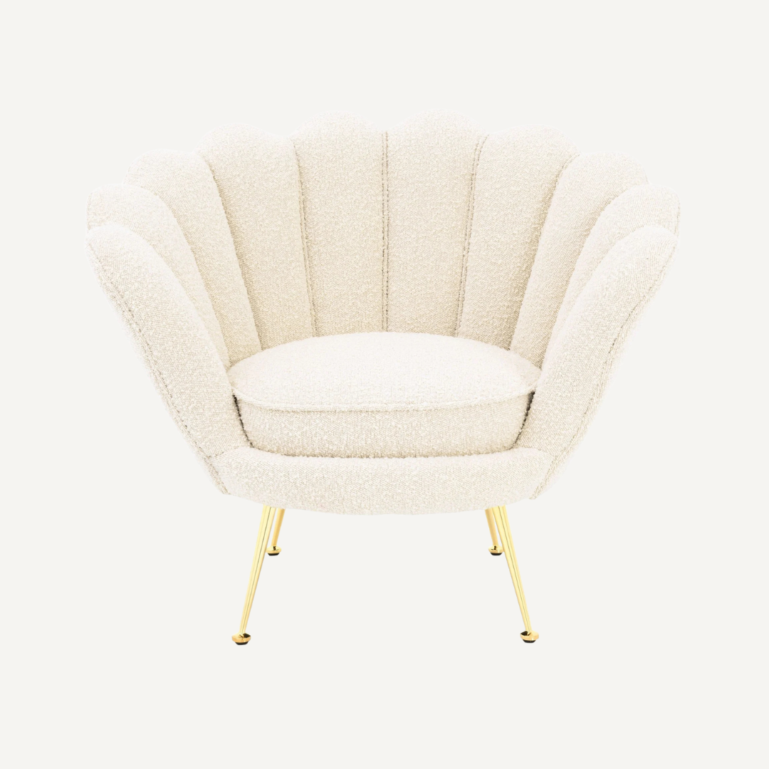Shell-shaped lounge chair Shella