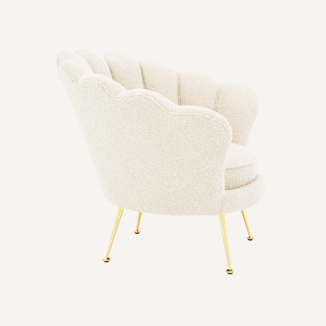 Shell-shaped lounge chair Shella