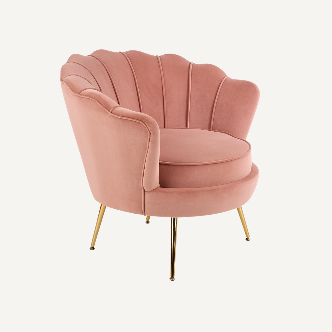 Shell-shaped lounge chair Shella