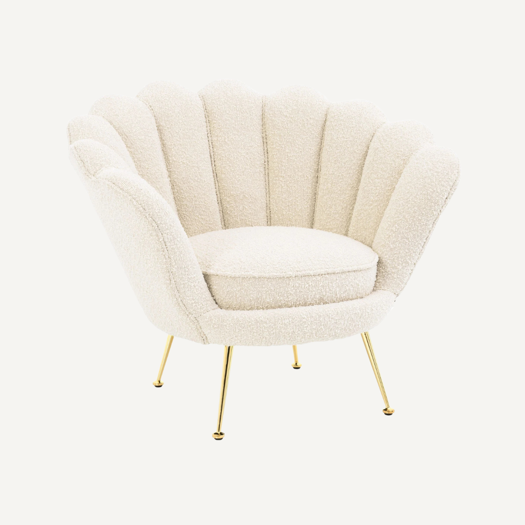 Shell-shaped lounge chair Shella