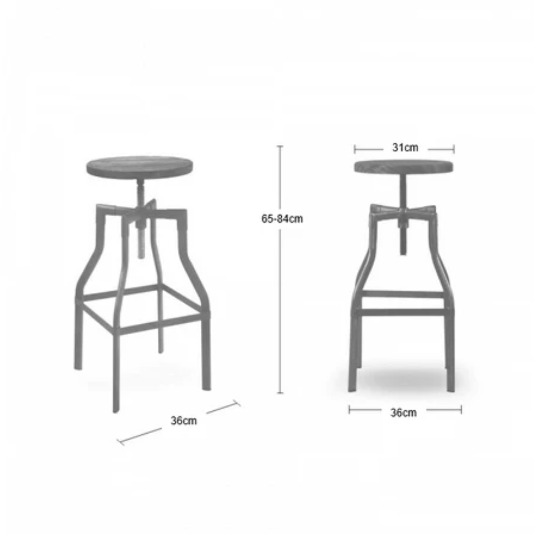 Turner industrial stool