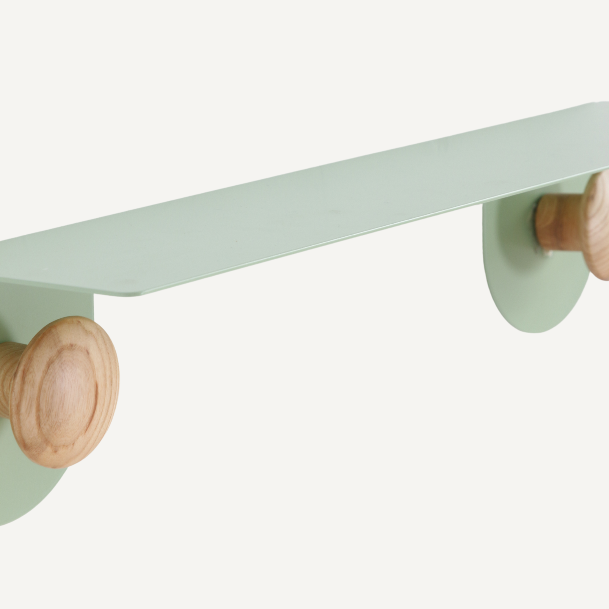 Wooden and Metal Wall Clothes Hanger