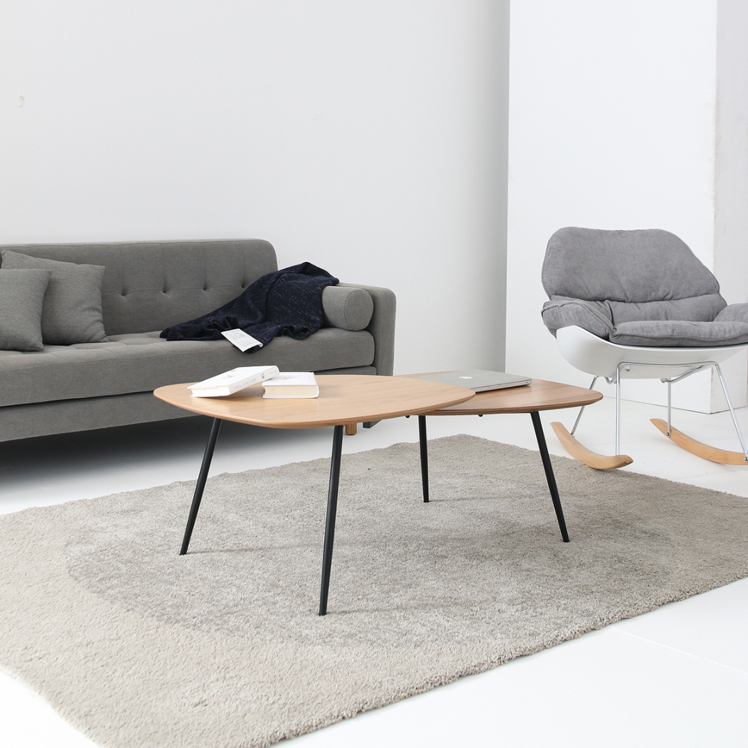 Wooden and metal low table - Alphonsa