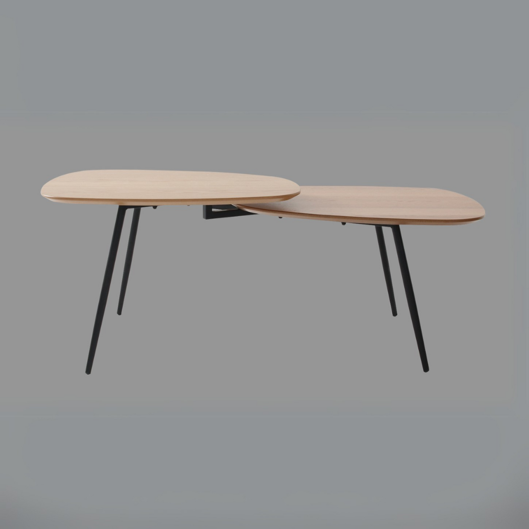 Wooden and metal low table - Alphonsa