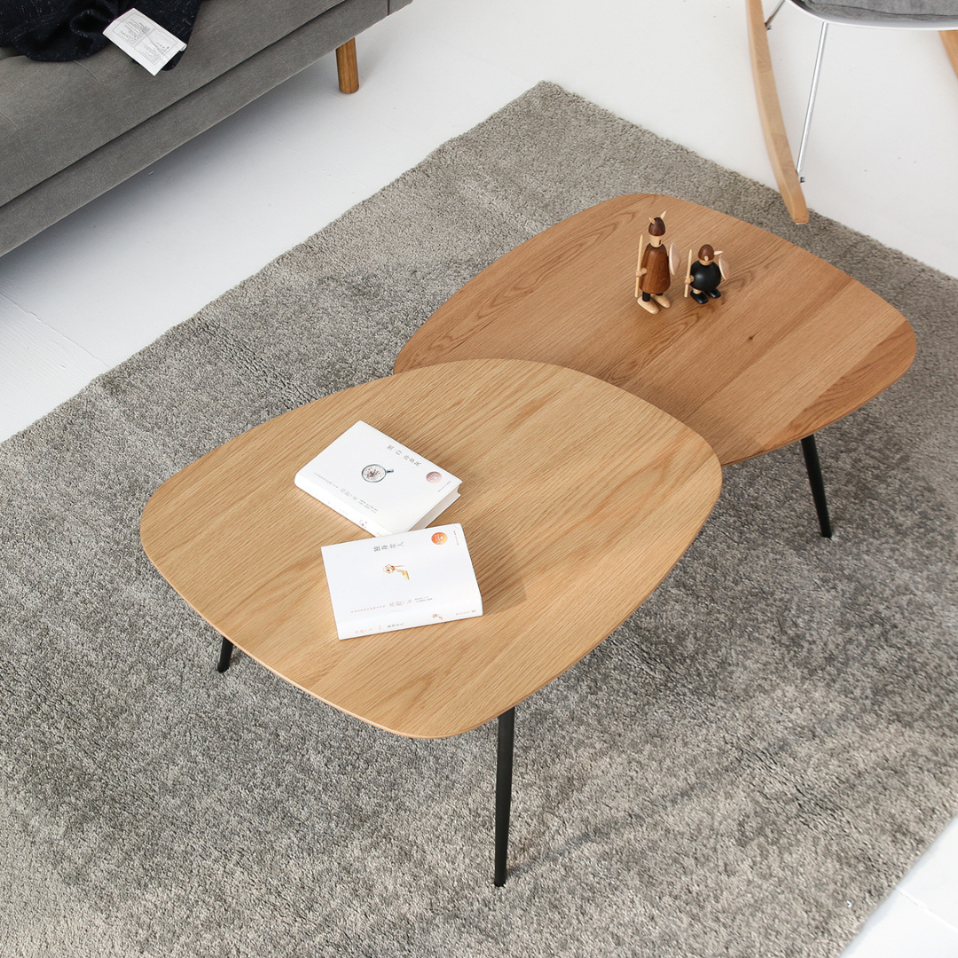 Wooden and metal low table - Alphonsa