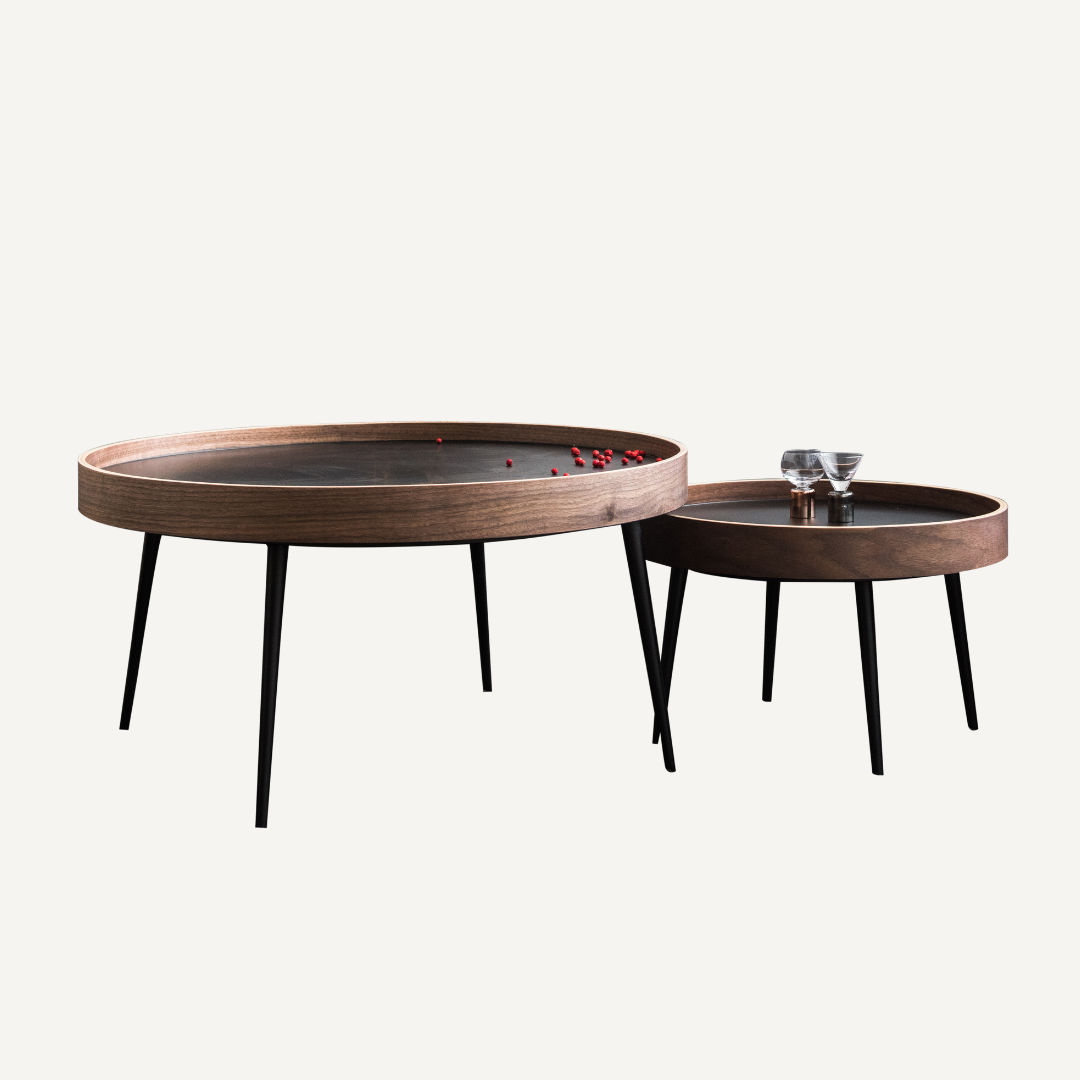 Wooden and metal trundle table - Atlas