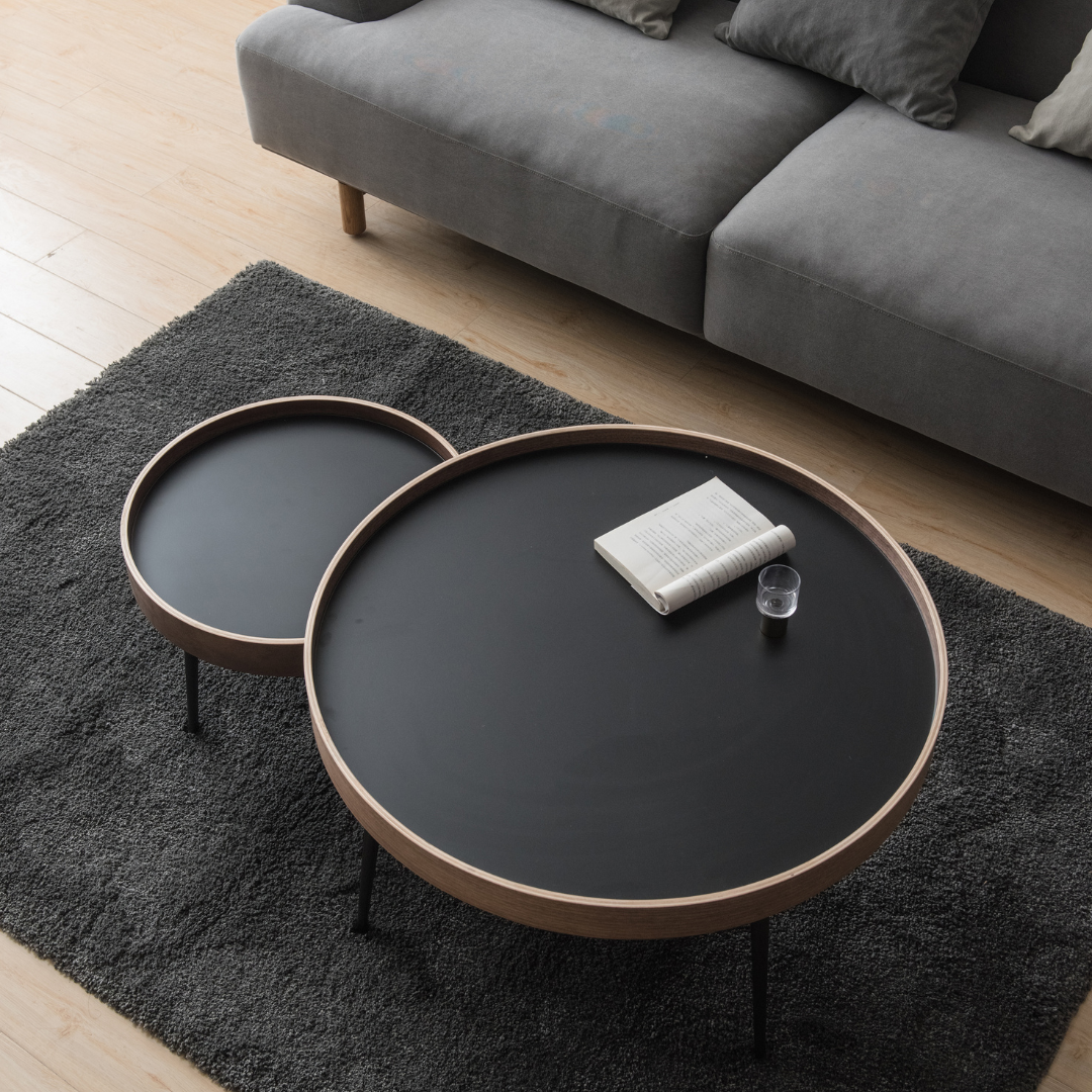 Wooden and metal trundle table - Atlas