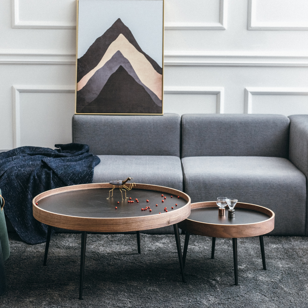 Wooden and metal trundle table - Atlas