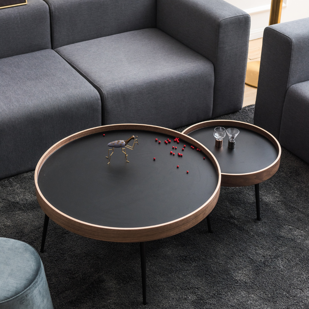 Wooden and metal trundle table - Atlas