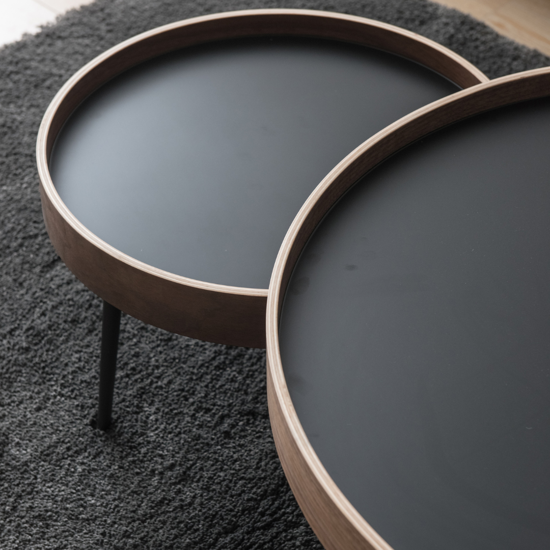 Wooden and metal trundle table - Atlas