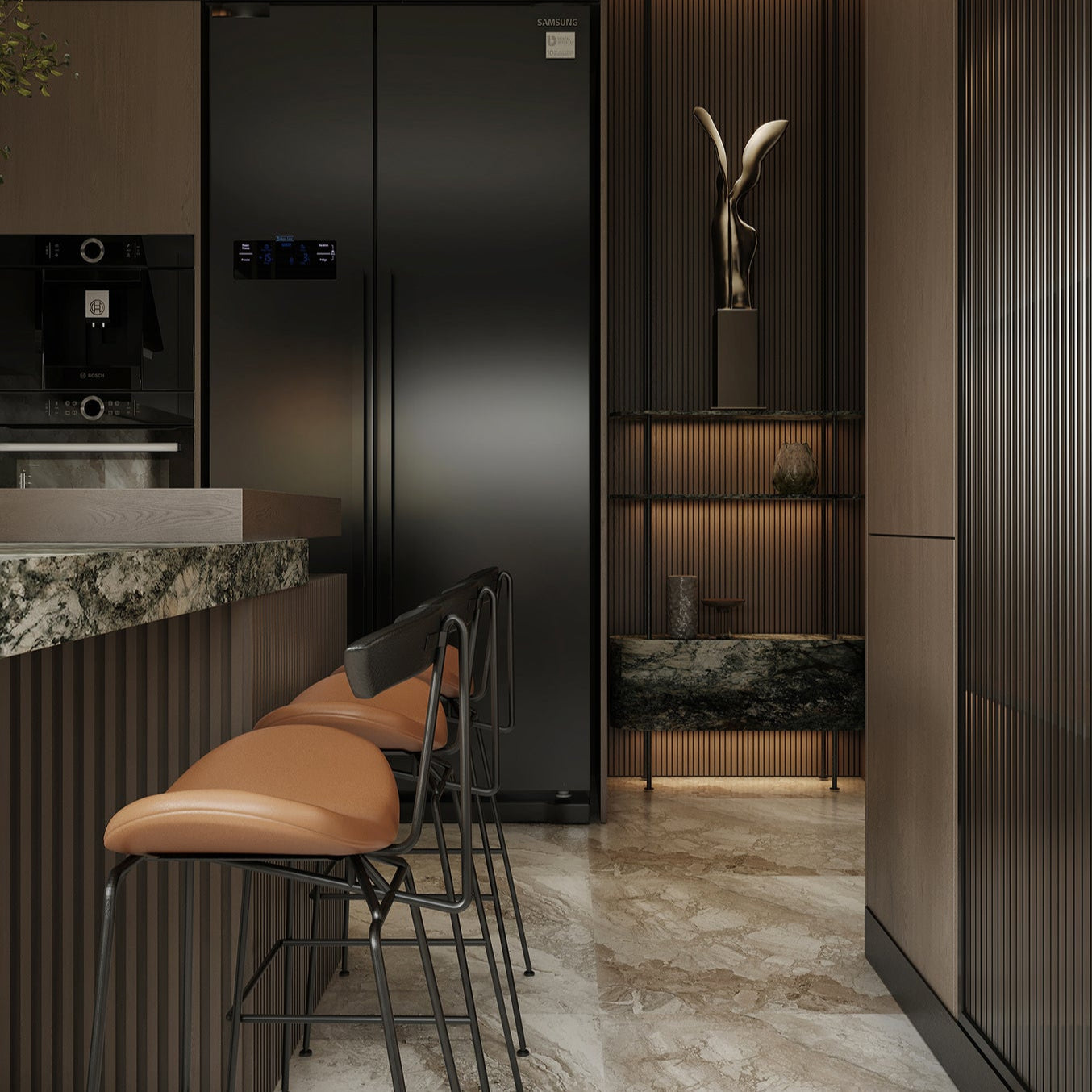 Metal Bar stool Wave