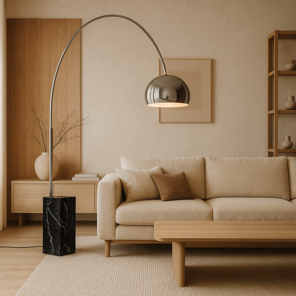 Arco Iconic Marble Floorlamp
