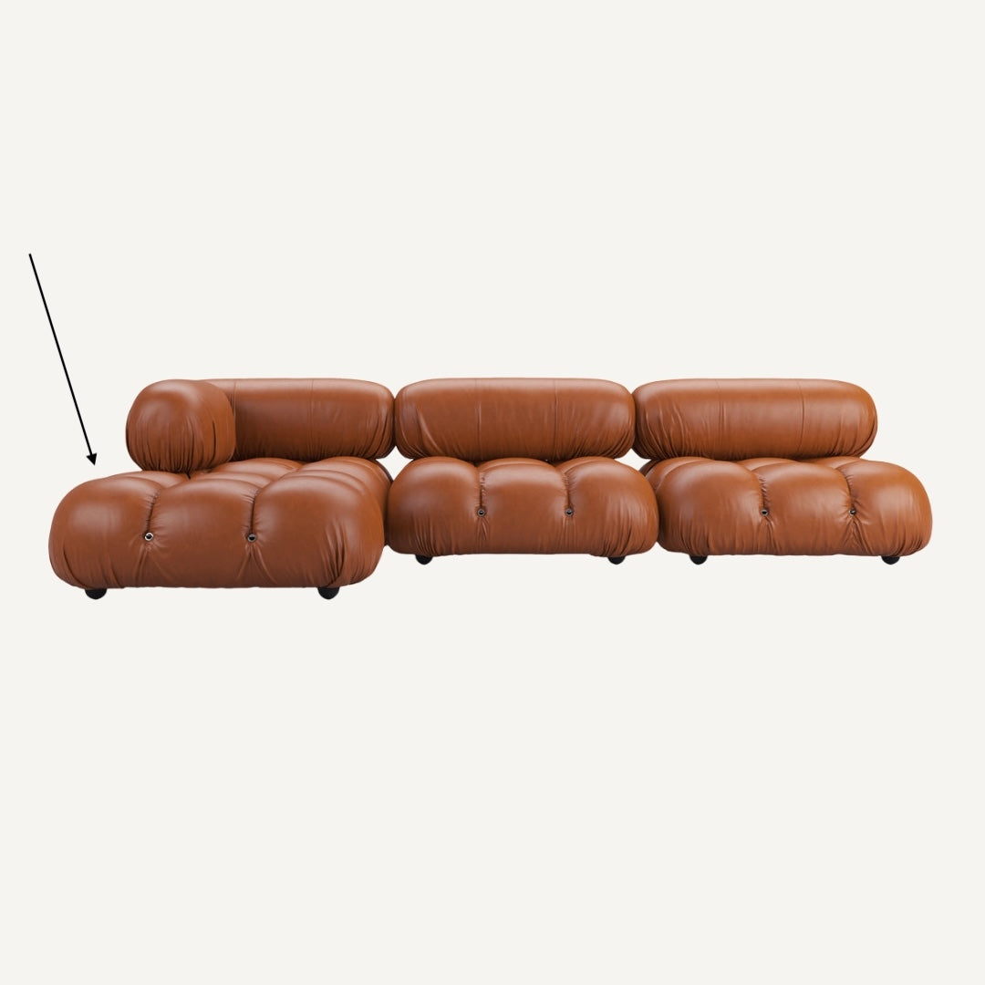 Camaleonda Footstool 65 x 95 cm - Cognac Leather - Outlet