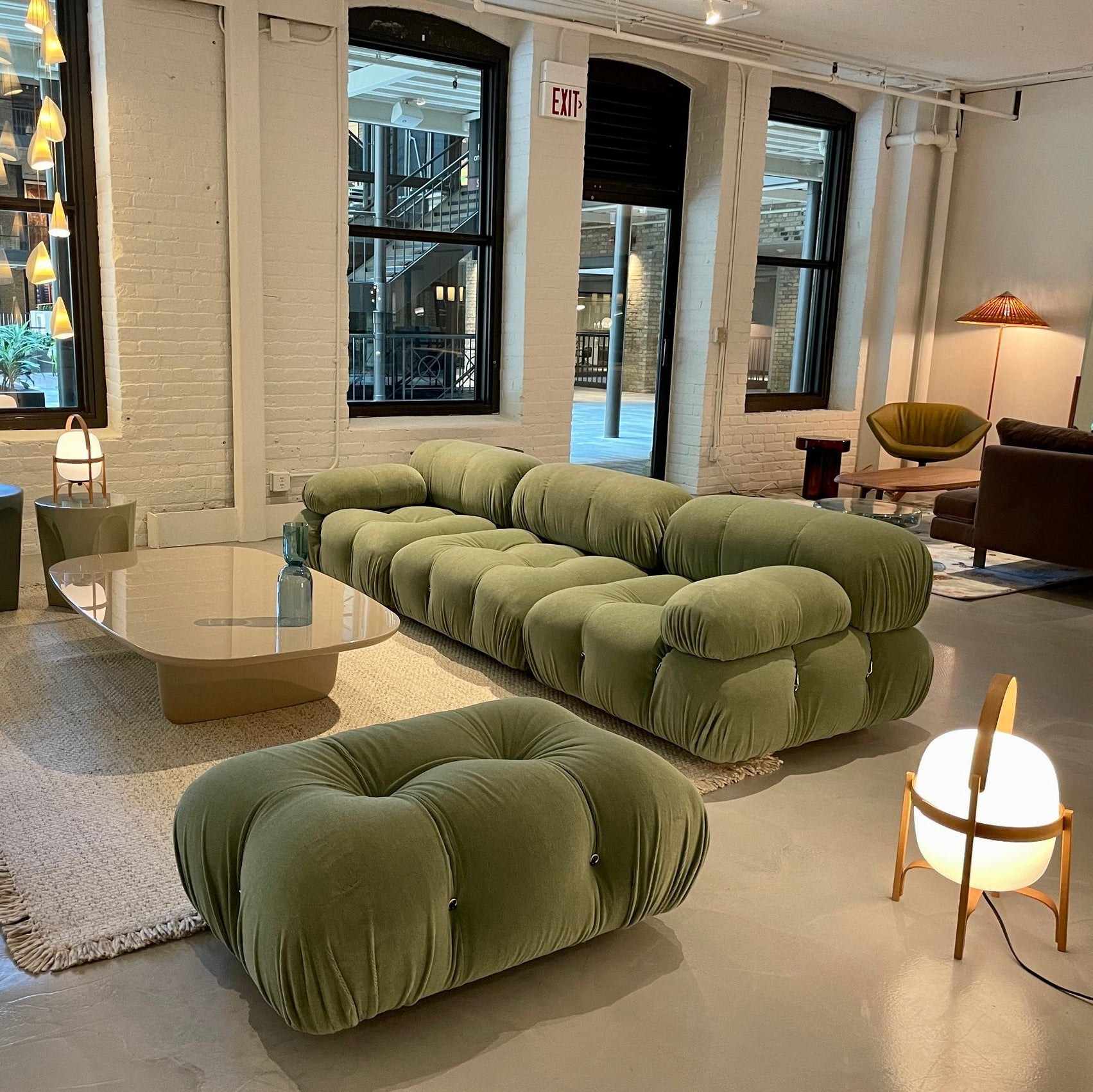 3-seater modular sofa with footrest - Camelia