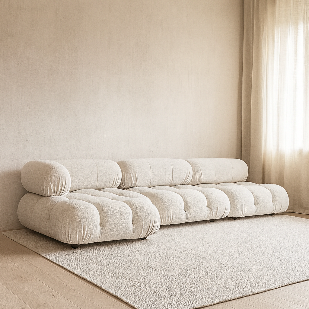 3-seater modular sofa with footrest - Camelia