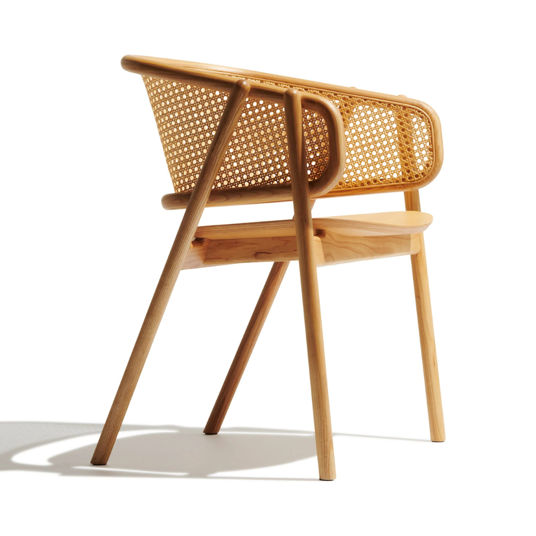 Eloise rattan and wood armchair