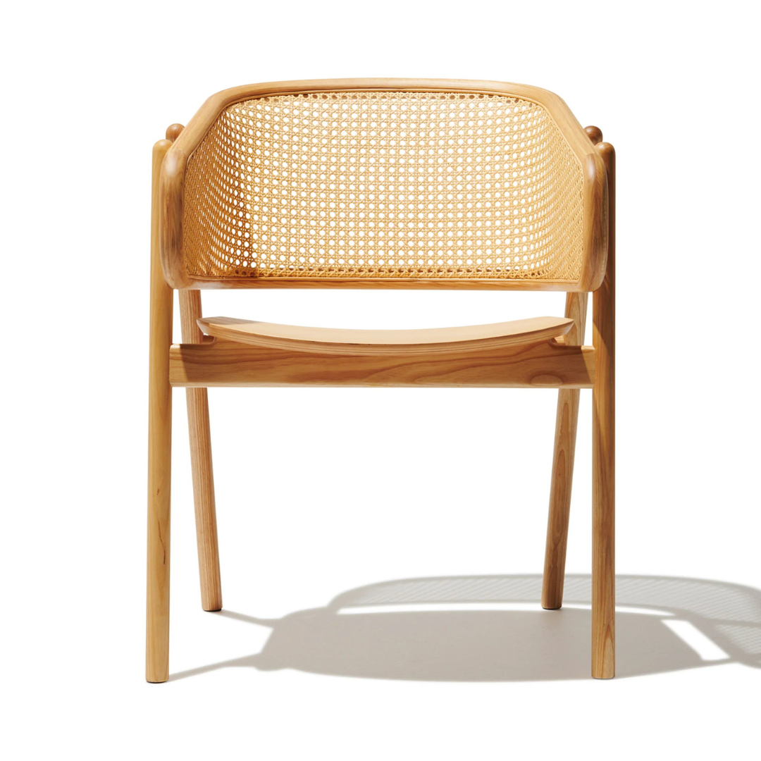 Eloise rattan and wood armchair