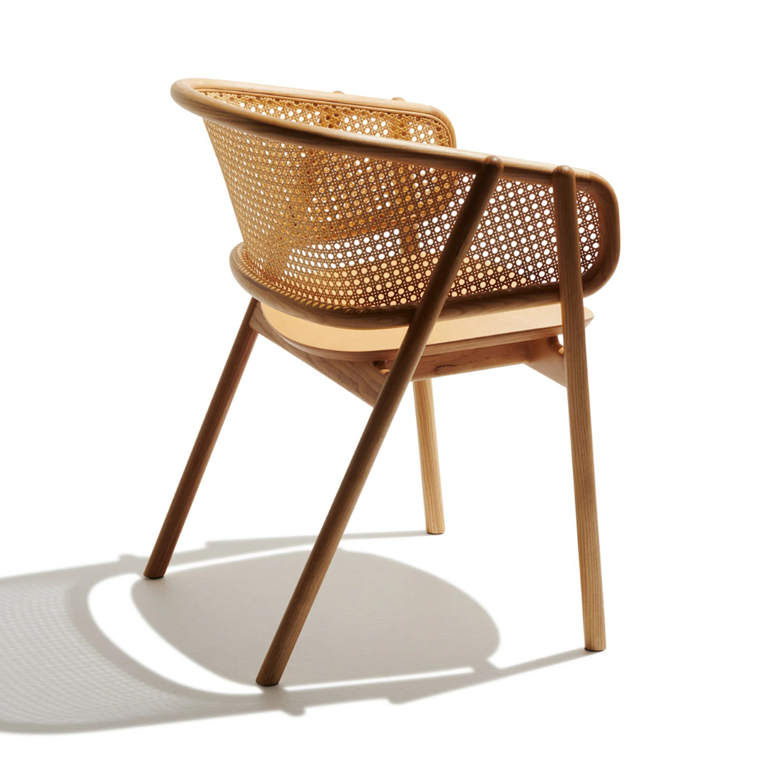 Eloise rattan and wood armchair
