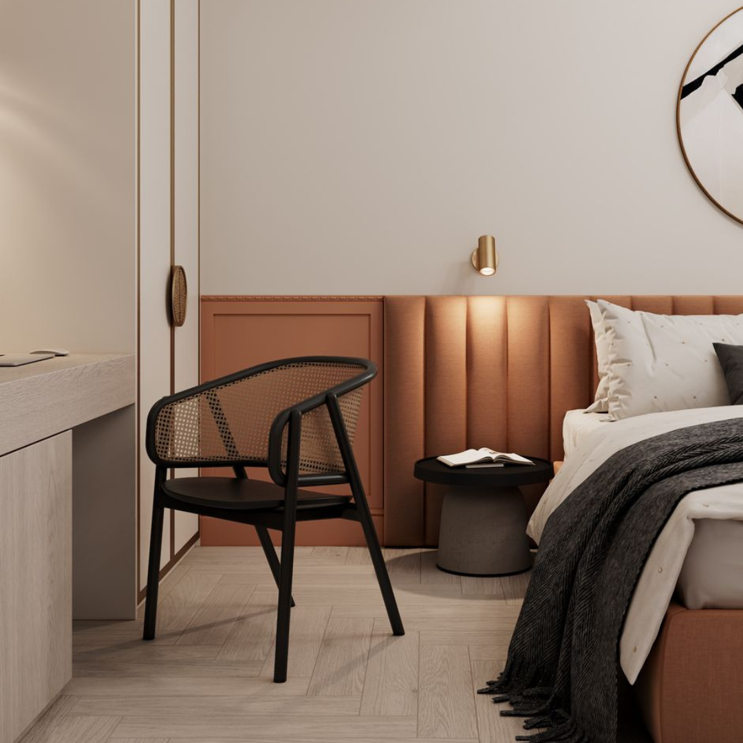 Eloise rattan and wood armchair