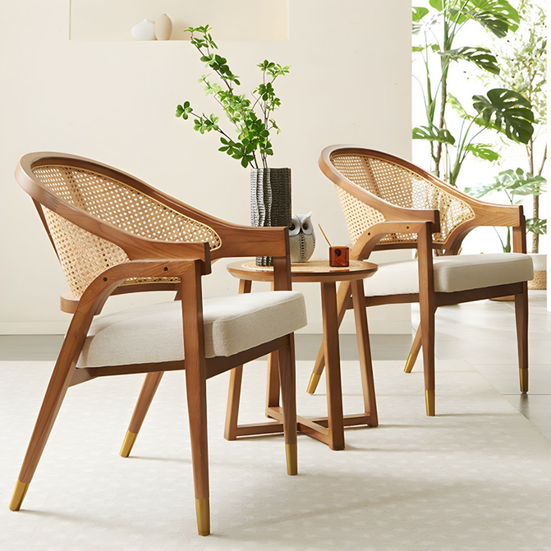 Cane and wood chair Mary