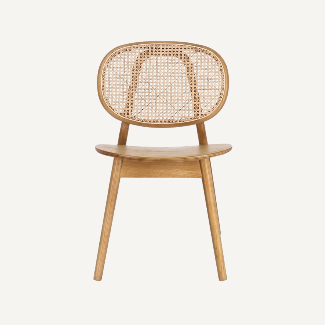 GARETT wood and cane chair