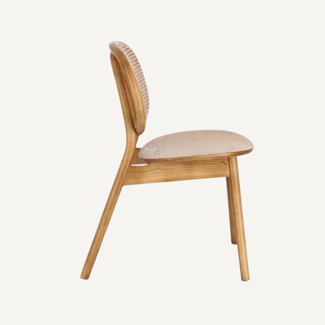 GARETT wood and cane chair