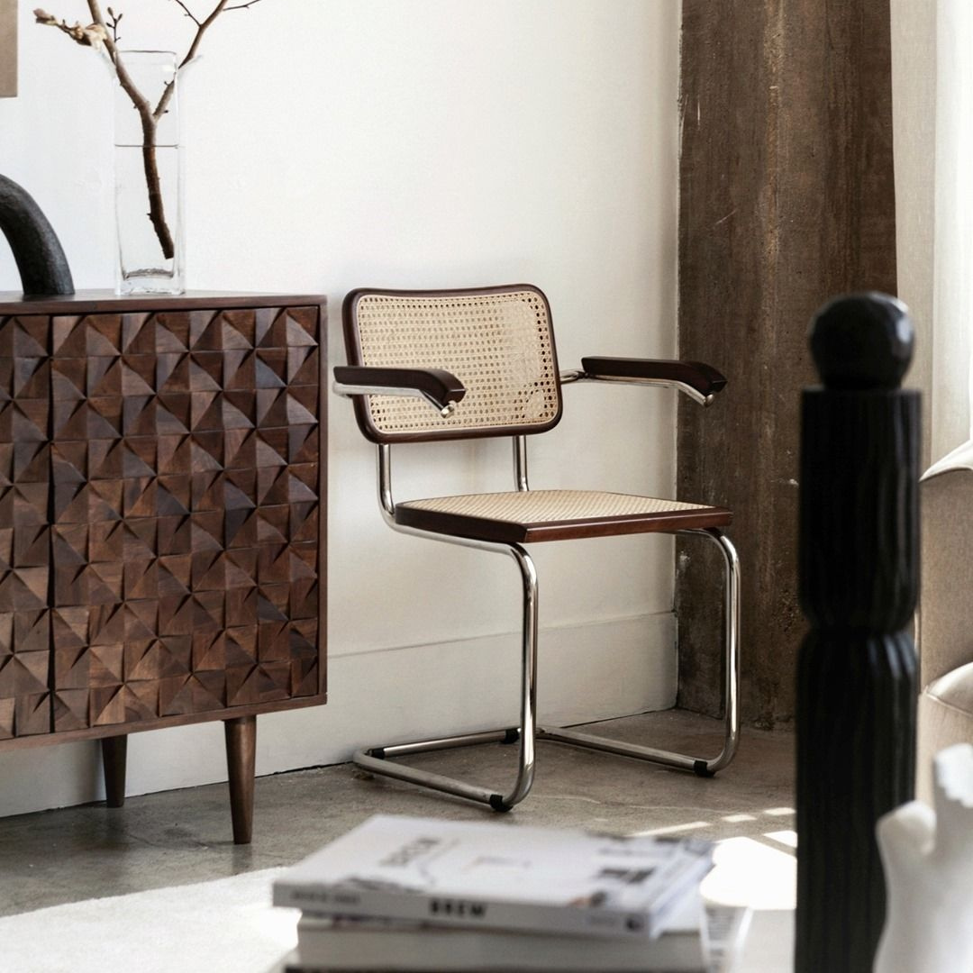 Rattan Cesca Chair with armrests