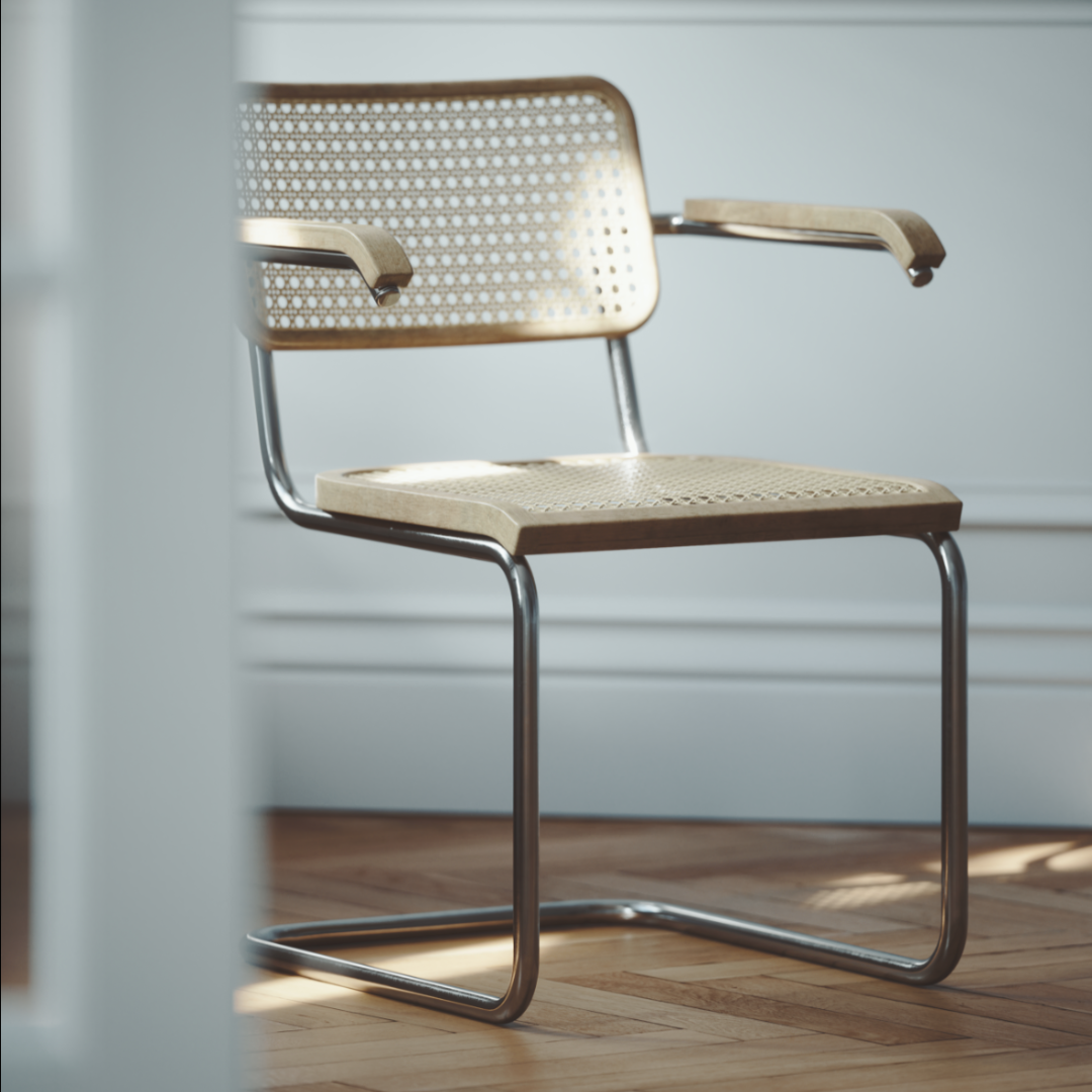 Rattan Cesca Chair with armrests