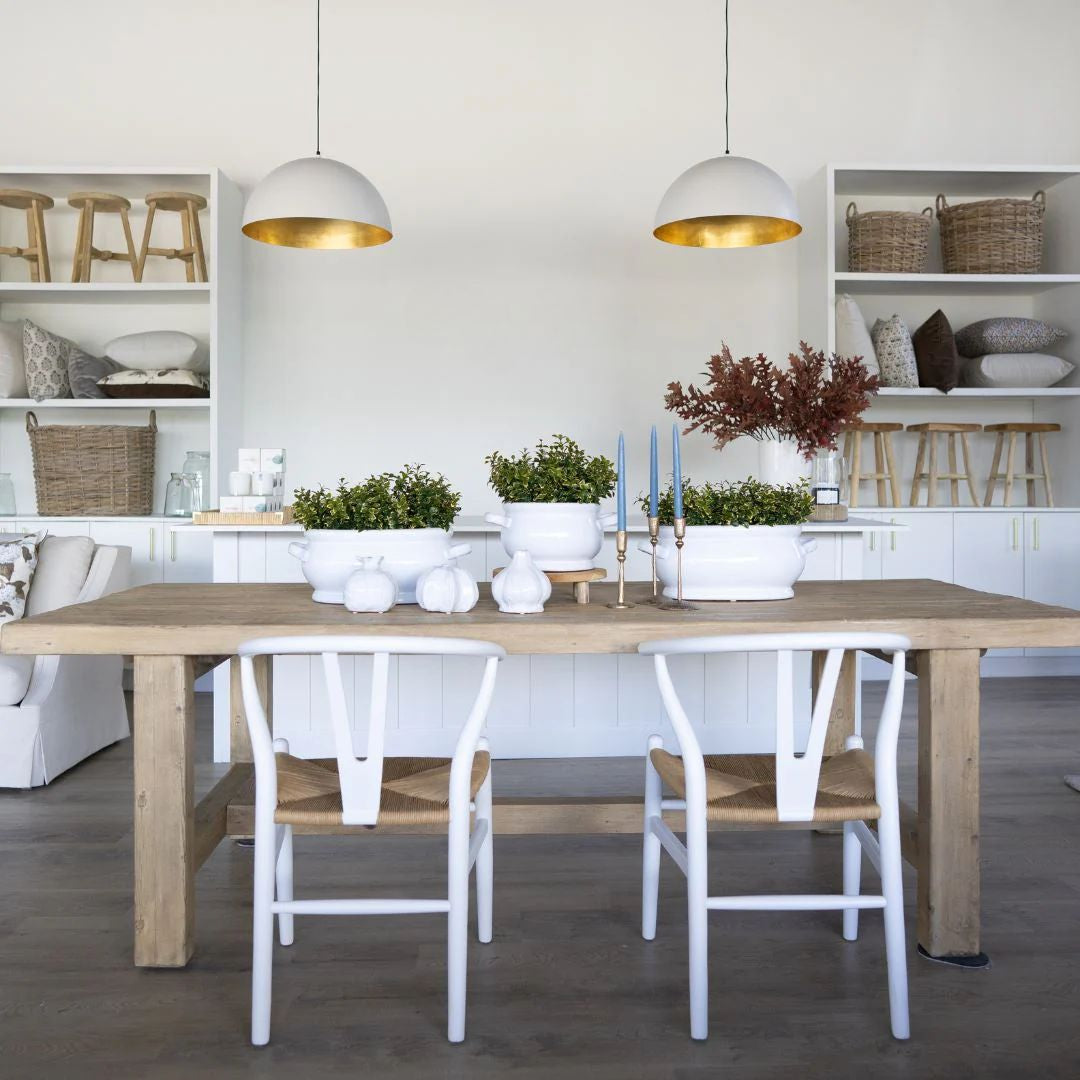 Set of 2 Dizo Chairs White Structure Natural Rattan - Outlet