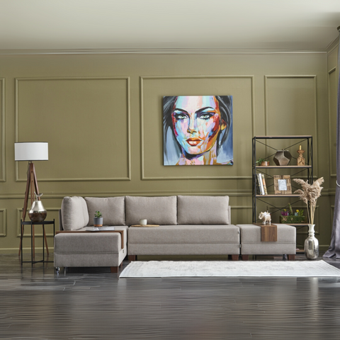 Fly – Cream L Shaped Corner Sofa Bed | Modular Sectional