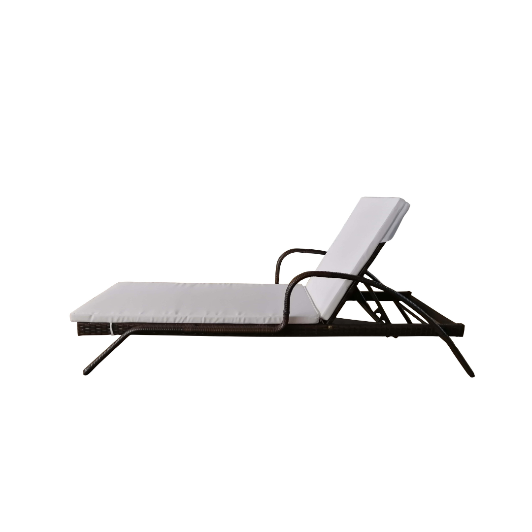 Rattan sun loungers set