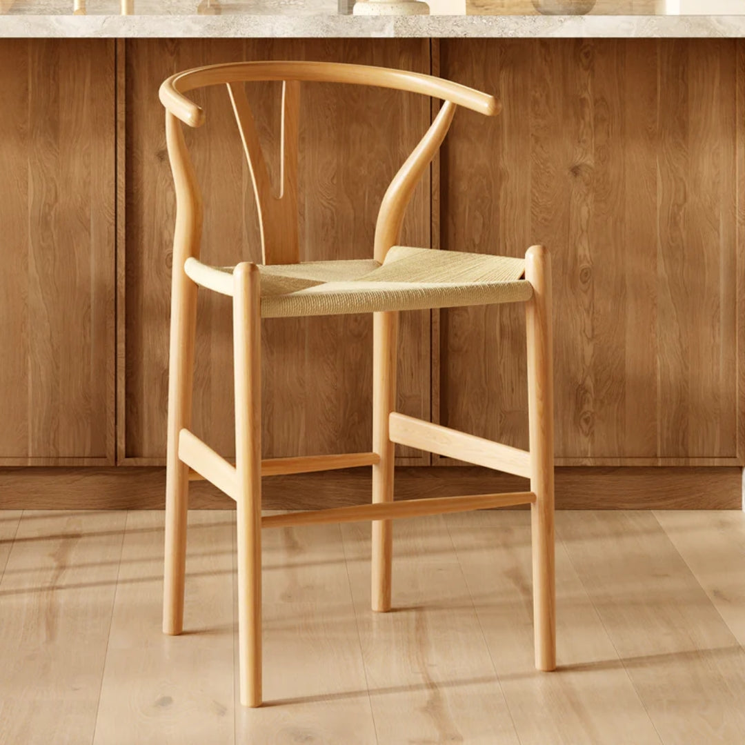 Wishbone bar stool