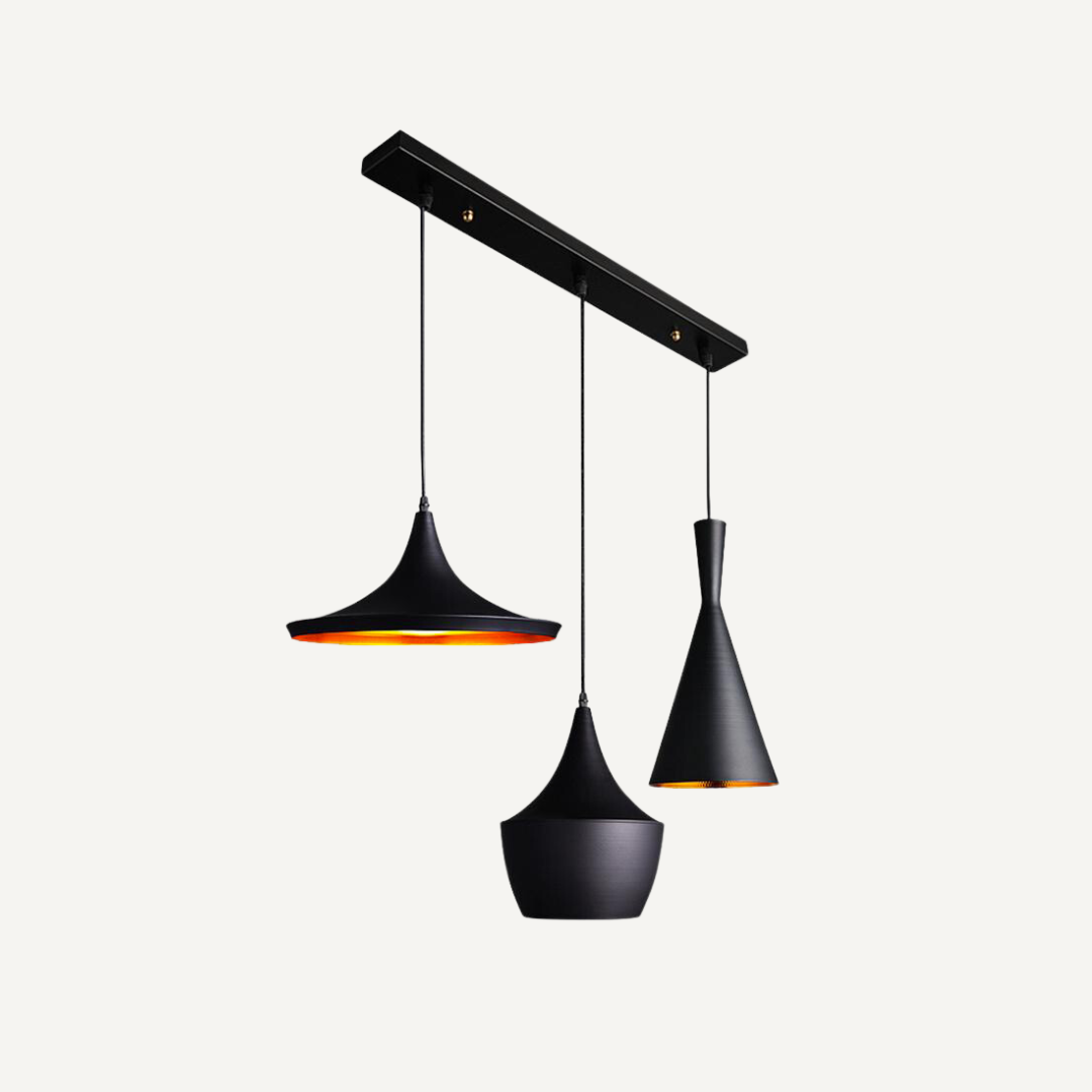 Beat pendant Lamp with Rectangular Base