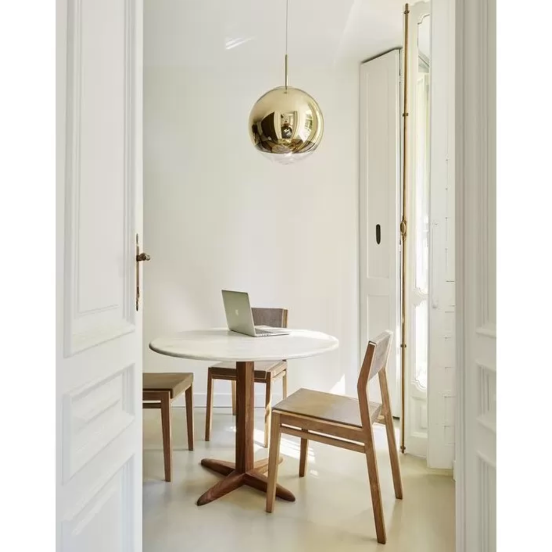 Mirror Ball Brass Light