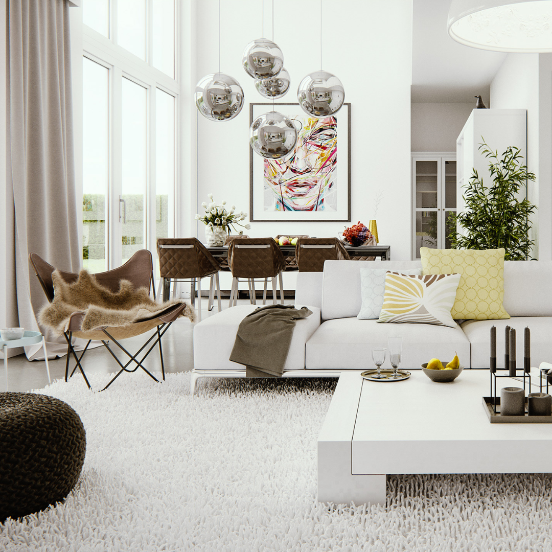 Mirror Ball Brass Light