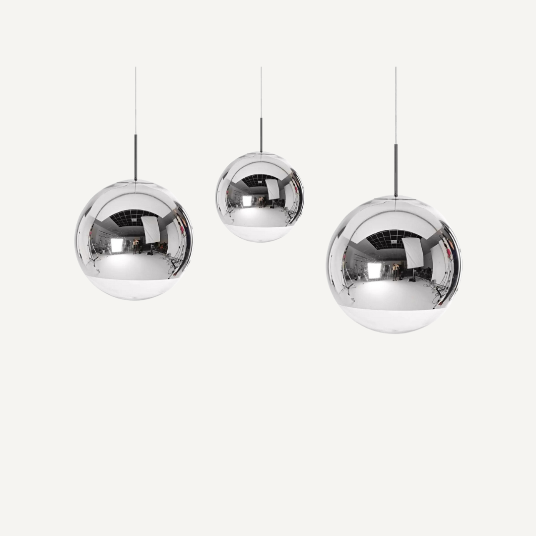 Mirror Ball Brass Light