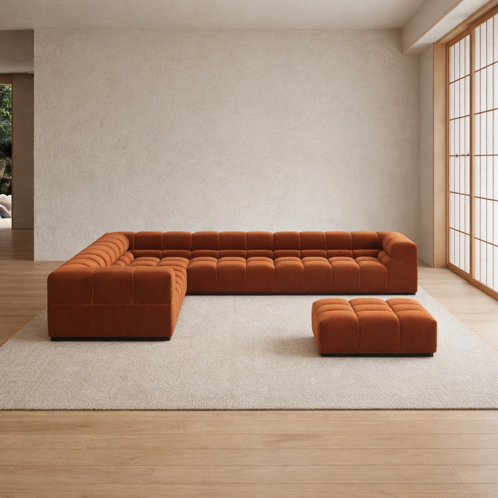 Right-Hand High Armrest Corner Module for Tully Modular Sofa