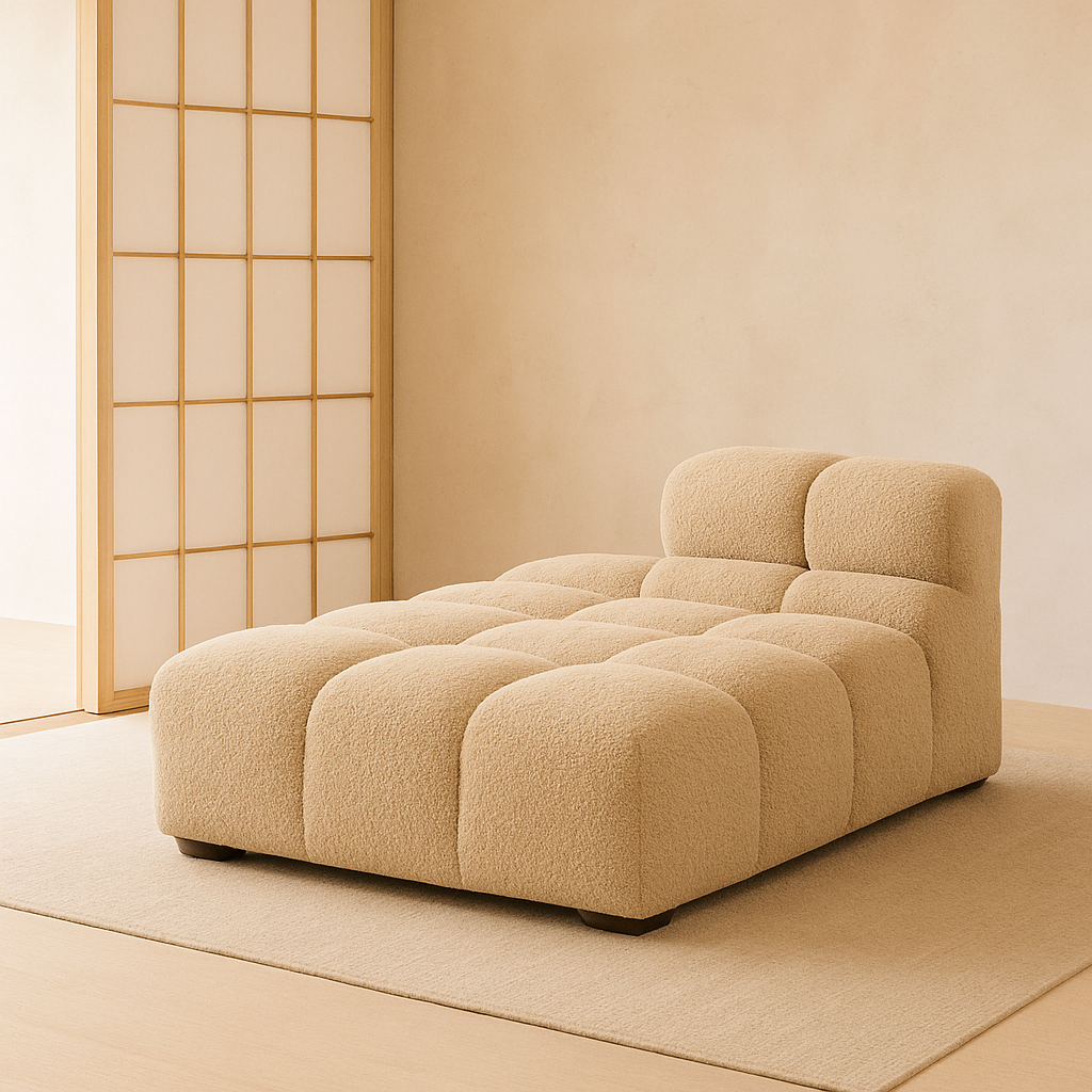 Long Chaise with Cut Backrest on Left for Tully Modular Sofa