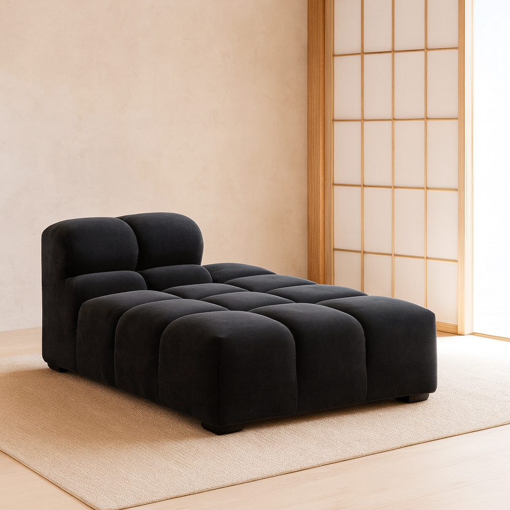 Long Chaise with Cut Backrest on Right – Tully Modular Sofa