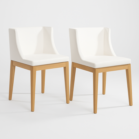 Set of 2 Ladychairs with Natural Wooden Legs - Outlet