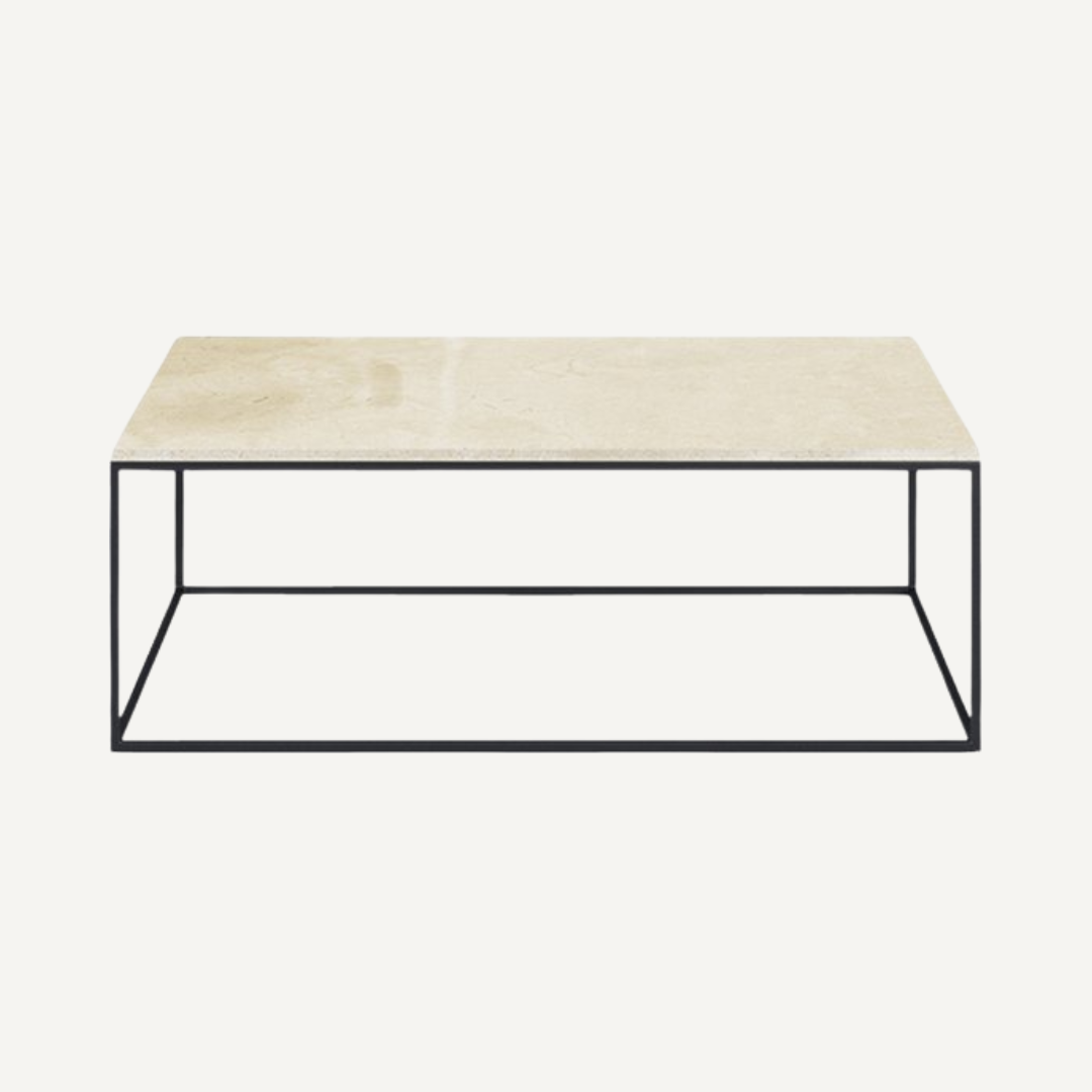 Rectangular beige Marble Coffee Table