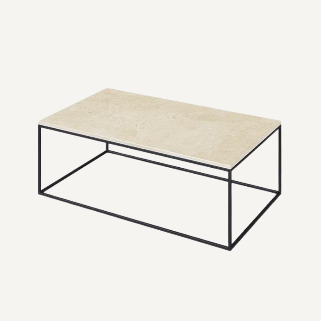 Rectangular beige Marble Coffee Table