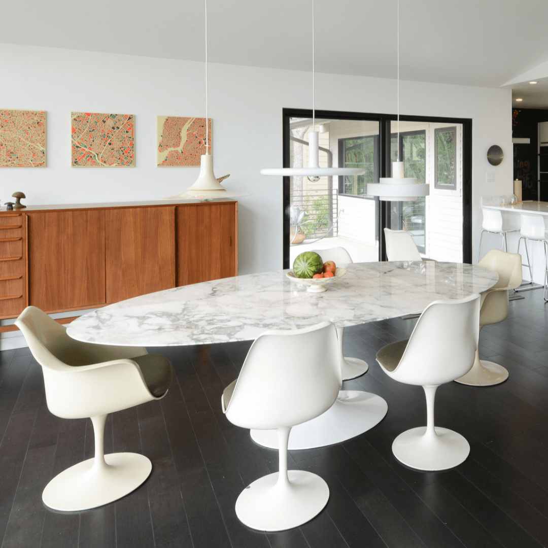 Oval marble Tulip Table Saarinen - Made on demand in Italy
