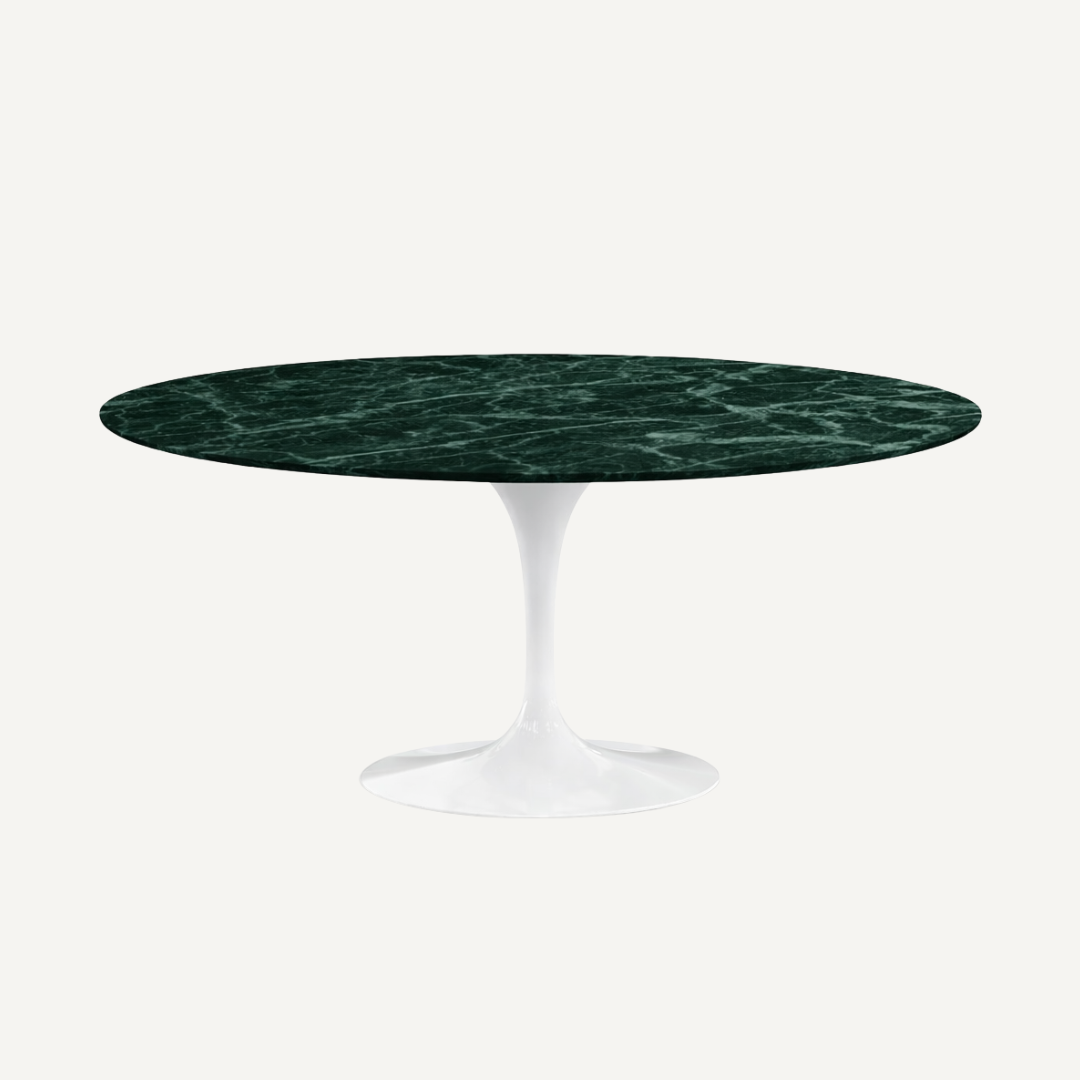Oval marble Tulip Table Saarinen