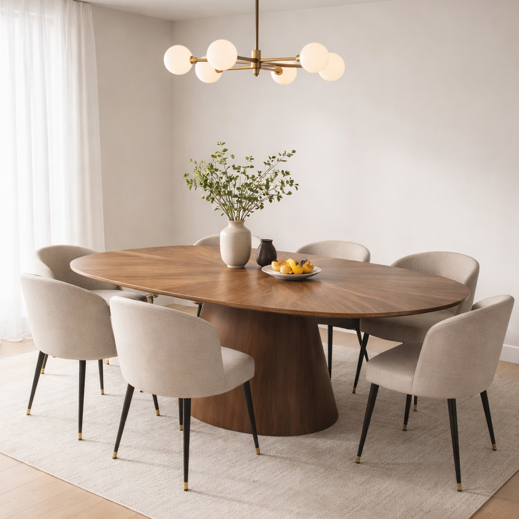 Table ovale en bois