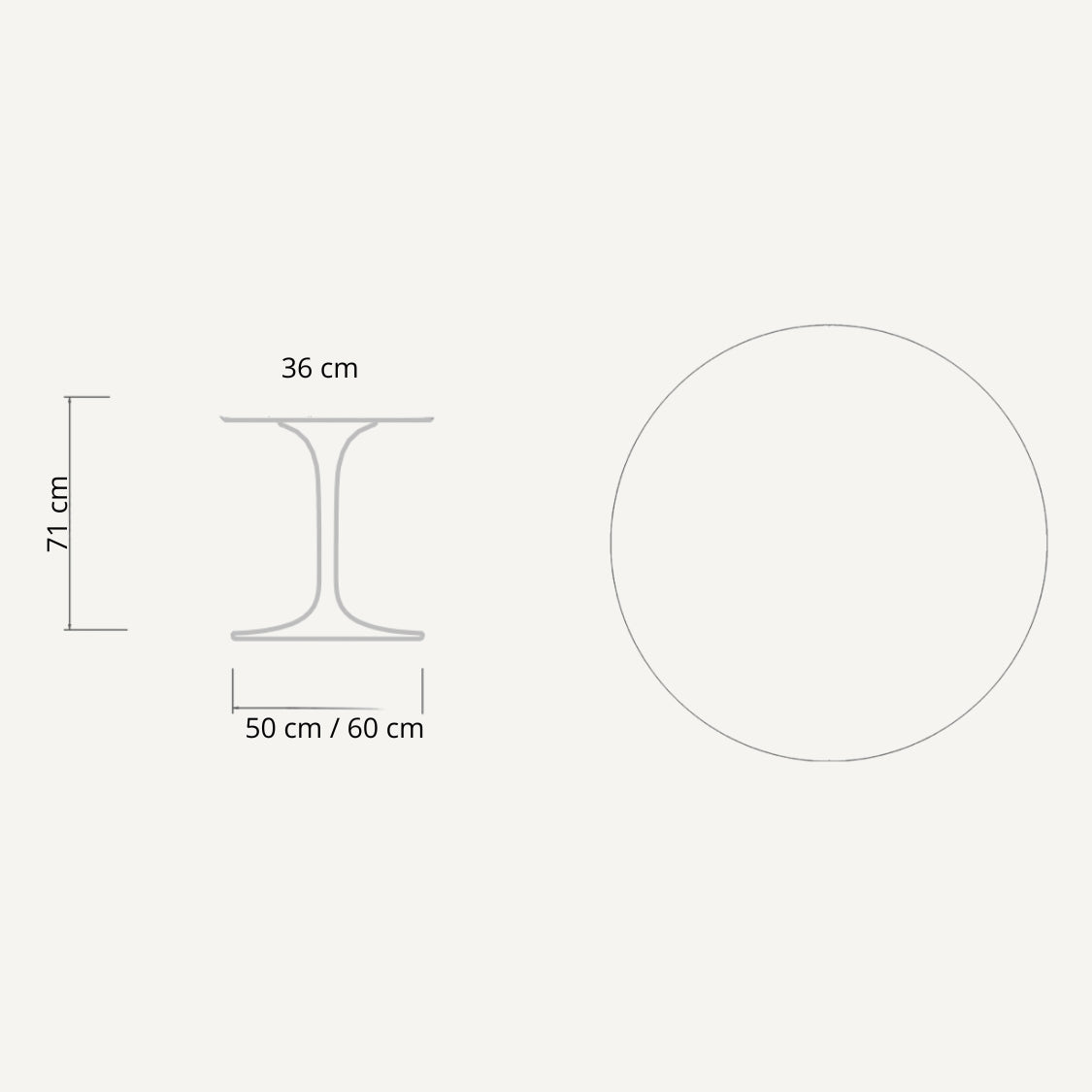 Round Tulipe Table Leg