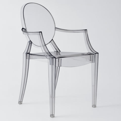 Louis Ghost-Style Armchair – Black Transparent - Outlet