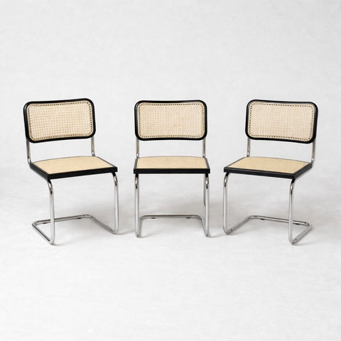 Ensemble de 3 chaises Cesca noires