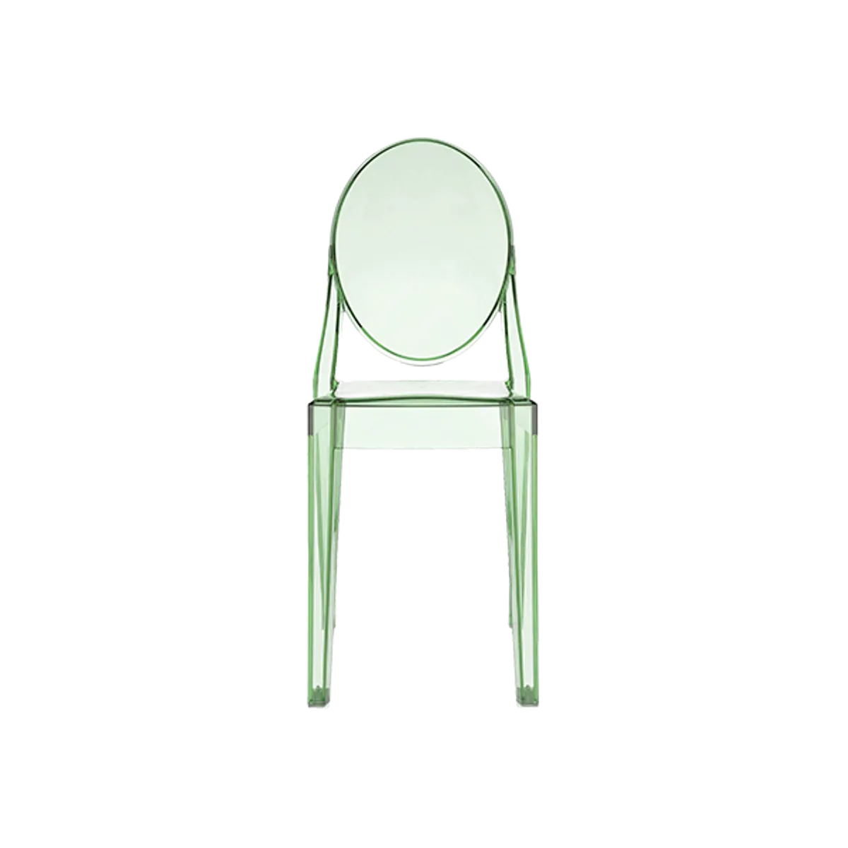 Set of 3 Victoria Chairs green transparent - Outlet