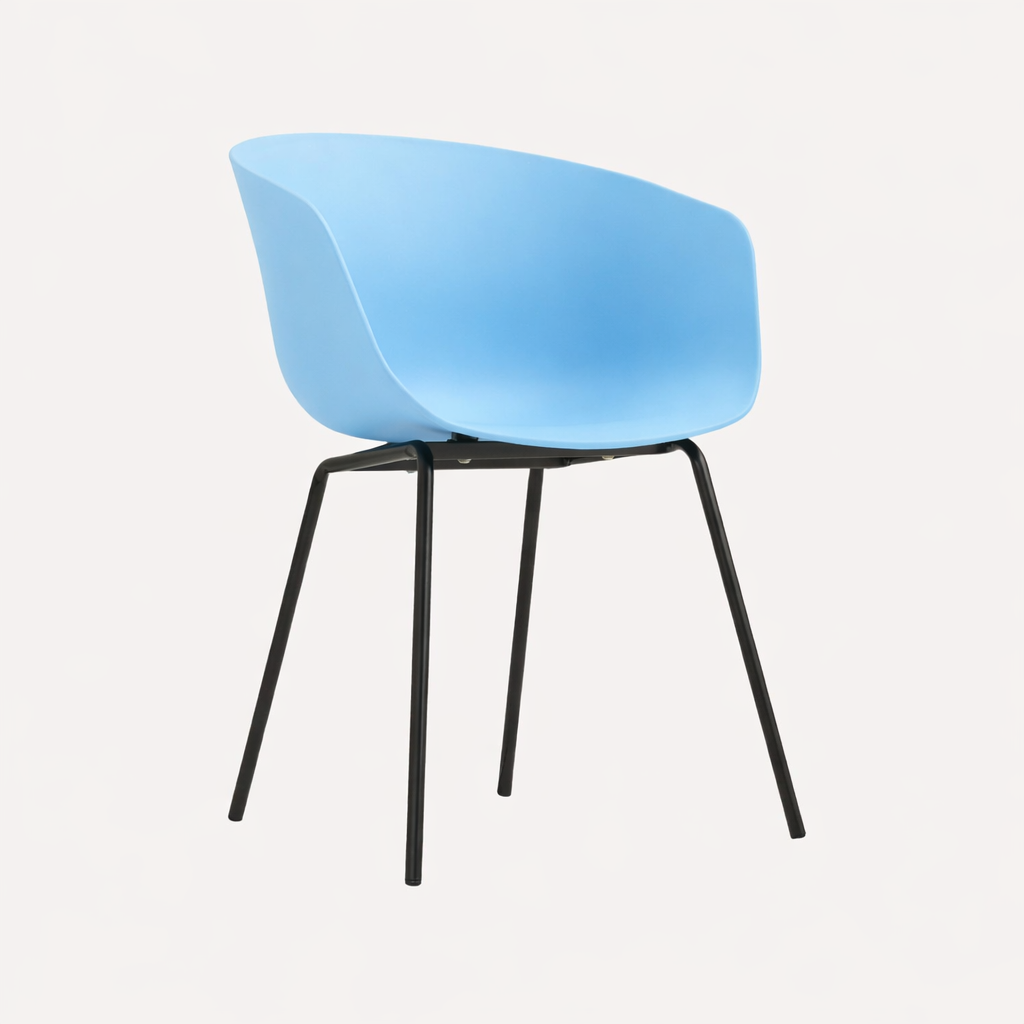 Ensemble de 6 chaises Eleganza bleues et noires